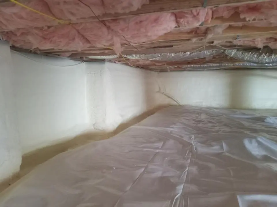 Crawl space encapsulation with closed-cell spray foam for Attic Insulation in Lock Haven